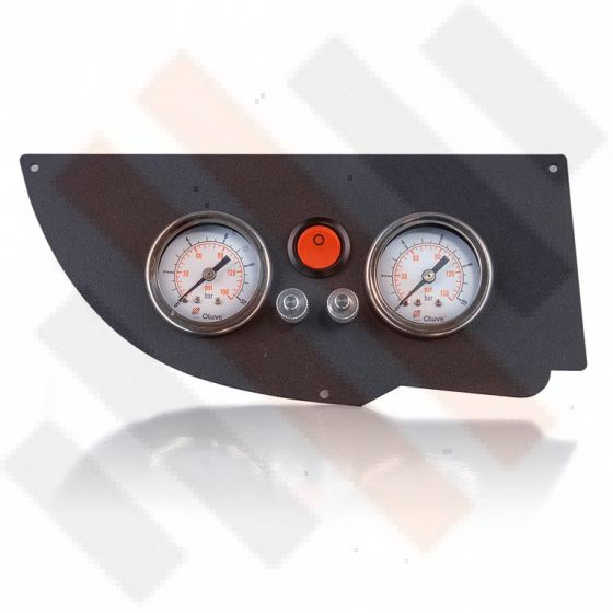 Universeel Manometer paneel Ø 40 mm 2-weg Systeem Mat Zwart