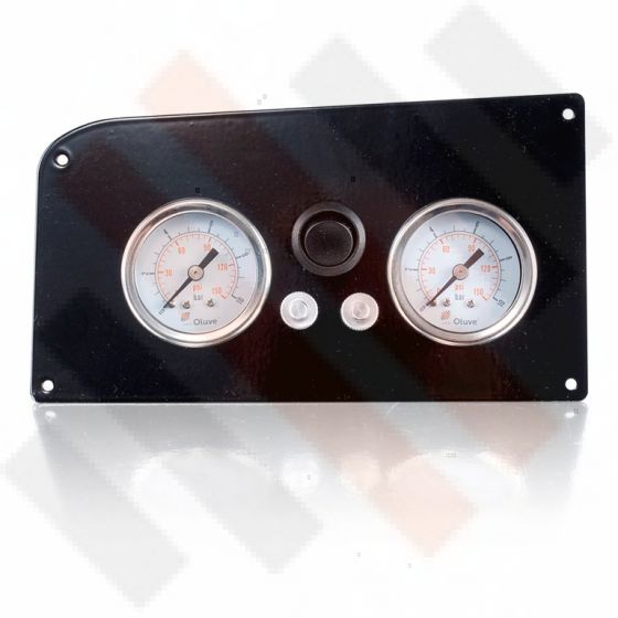 Fiat Ducato X244 Dubbele Manometerpaneel 2-weg systeem Ø 40 mm Zwart Hoogglans met zwarte knop