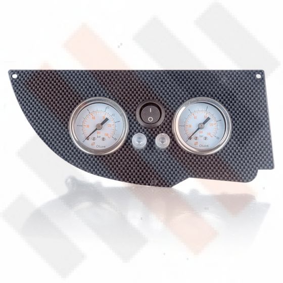 Fiat Ducato | Citroën Jumper | Peugeot Boxer X250 Manometer paneel Ø 40 mm 2-weg Systeem Carbon-Look | Hulpluchtvering