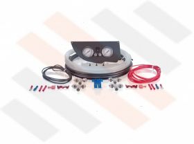 Fiat Ducato | Citroën Jumper | Peugeot Boxer X250 Manometer paneel set Ø 40 mm 2-weg Systeem Mat Zwart | Hulpluchtvering