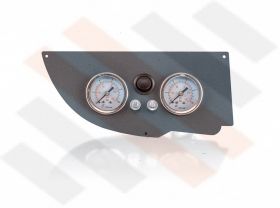 Universeel Manometer paneel Ø 40 mm 2-weg Systeem Mat Grijs met zwarte knop