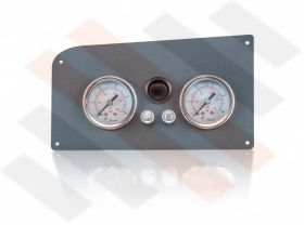 Fiat Ducato X244 Dubbele Manometerpaneel 2-weg systeem Ø 40 mm mat grijs met zwarte knop