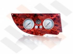 Fiat Ducato | Citroën Jumper | Peugeot Boxer X250 Manometer paneel Ø 40 mm 2-weg Systeem Wortelnoot Hoogglans | Hulpluchtvering