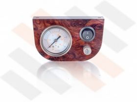 Manometer Paneel Ø 40 mm 1-weg systeem Wortelnoten Hoogglans | Hulpluchtvering 