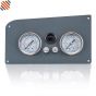 Fiat Ducato X244 Dubbele Manometerpaneel 2-weg systeem Ø 40 mm mat grijs met zwarte knop