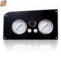 Fiat Ducato X244 Dubbele Manometerpaneel 2-weg systeem Ø 40 mm Zwart Hoogglans met zwarte knop