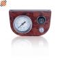 Manometer Paneel Ø 40 mm 1-weg systeem Wortelnoten Mat met zwarte knop